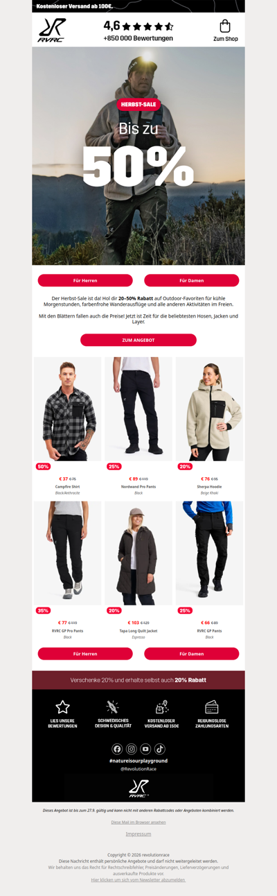 Der Herbst-Sale läuft: BIS ZU 50% Rabatt 🔥