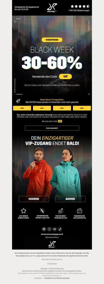 30-60% VIP 🖤 ENDET IN 6 STUNDEN!