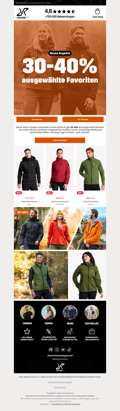 30-40% Rabatt auf ausgewählte Favoriten  🙌