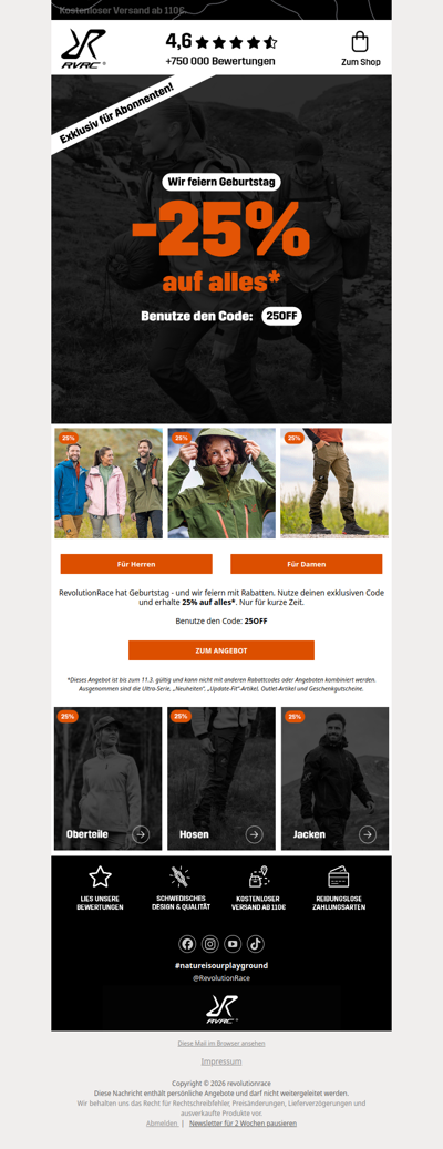 JUBILÄUMS-SALE: 25% auf ALLES* 🥳