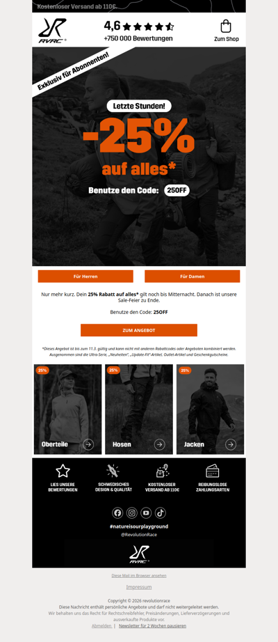 LETZTE CHANCE AUF PARTY-RABATTE! 25% auf alles* ⏰