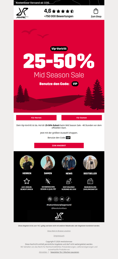 VIP-VORTRITT: 25-50% RABATT 🚨