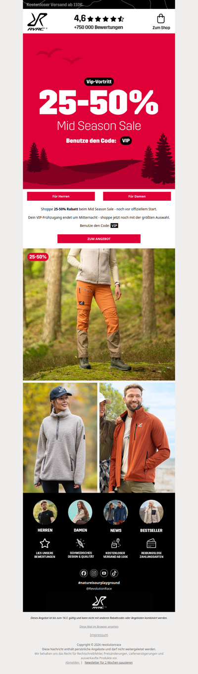 Bis zu 50% Rabatt - jetzt noch bis Mitternacht Vip-Vorsprung nutzen