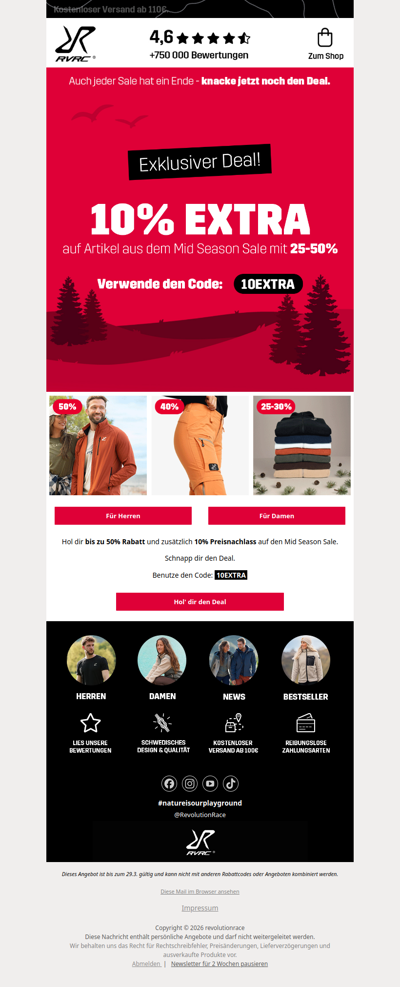 10% EXTRA Rabatt auf Sale-Artikel 💥