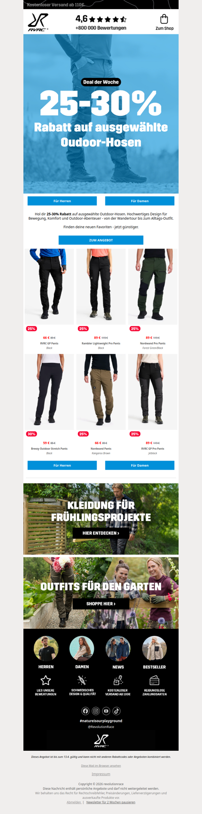 Es ist Rabattzeit: Spare 25-30% bei ausgewählten Hosen👈