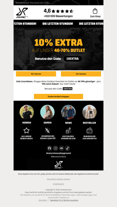 Noch 12 h: 70% Rabatt + 10% EXTRA