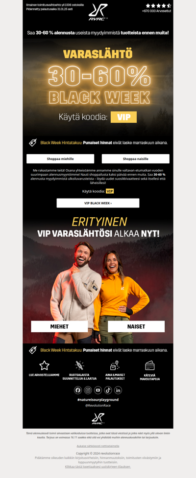 30-60% Varaslähtö ⚡️ VIP BLACK WEEK