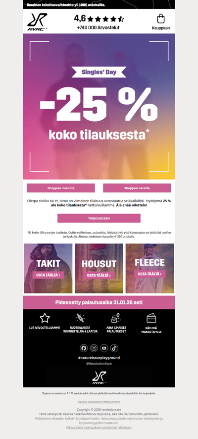 Singles' Day-diili päättyy pian!⌛️💚