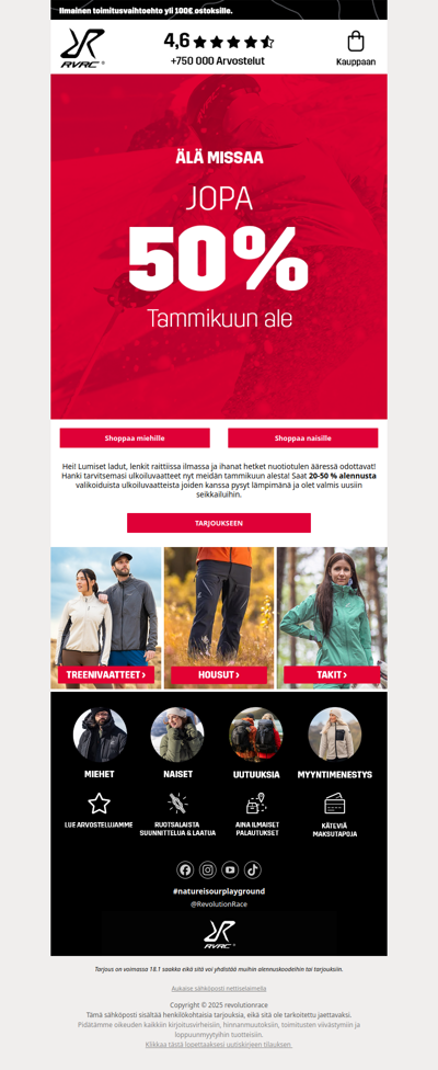 Älä missaa! 🏔️ Jopa 50 % alennusta!