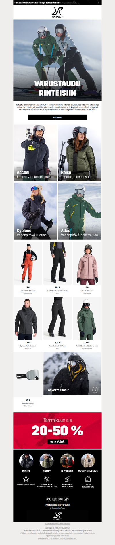 Tutustu talven luottotuotteisiin🏂