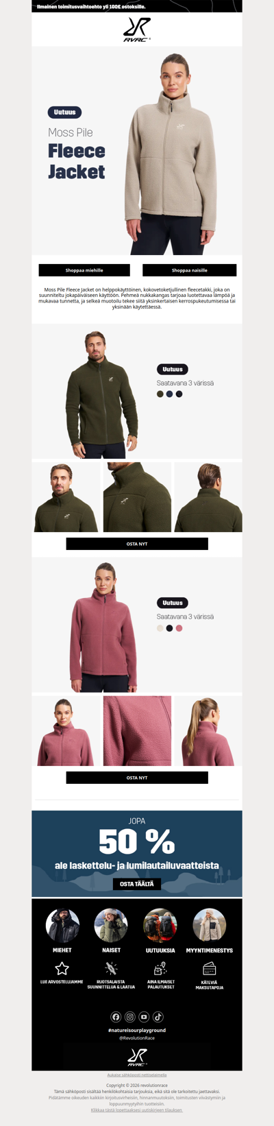 Uutuus! Moss Pile Fleece Jacket