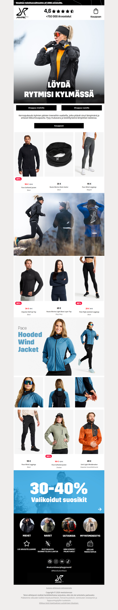 Pukeudu aktiivisia talvipäiviä varten🏃‍♂️