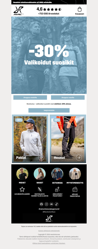 Vielä 30 % ale valikoiduista suosikeista 😍