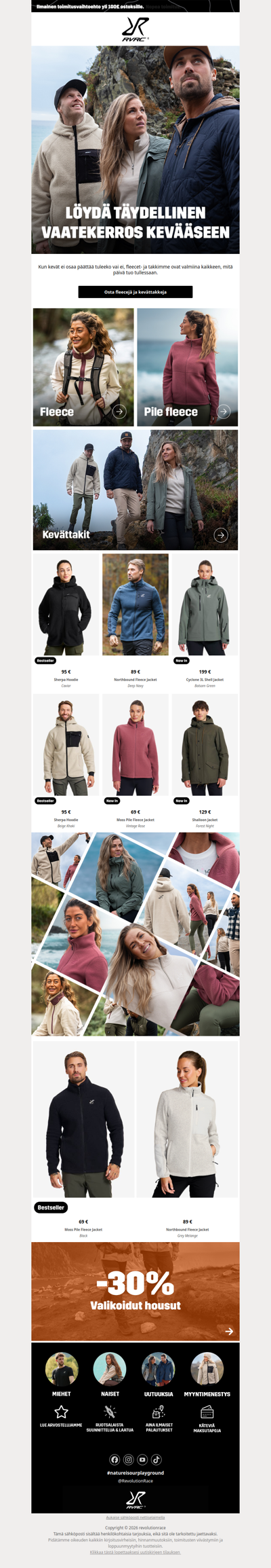 Osta keväisiä fleecejä ja takkeja🌿☀️