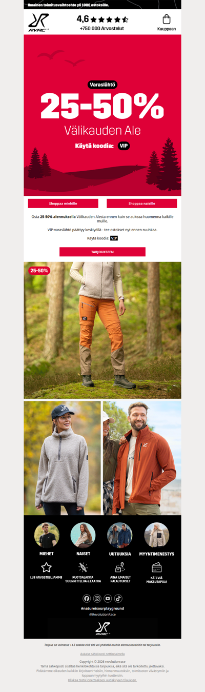 Jopa −50 % alennusta varhainen pääsysi päättyy keskiyöllä! ⏳