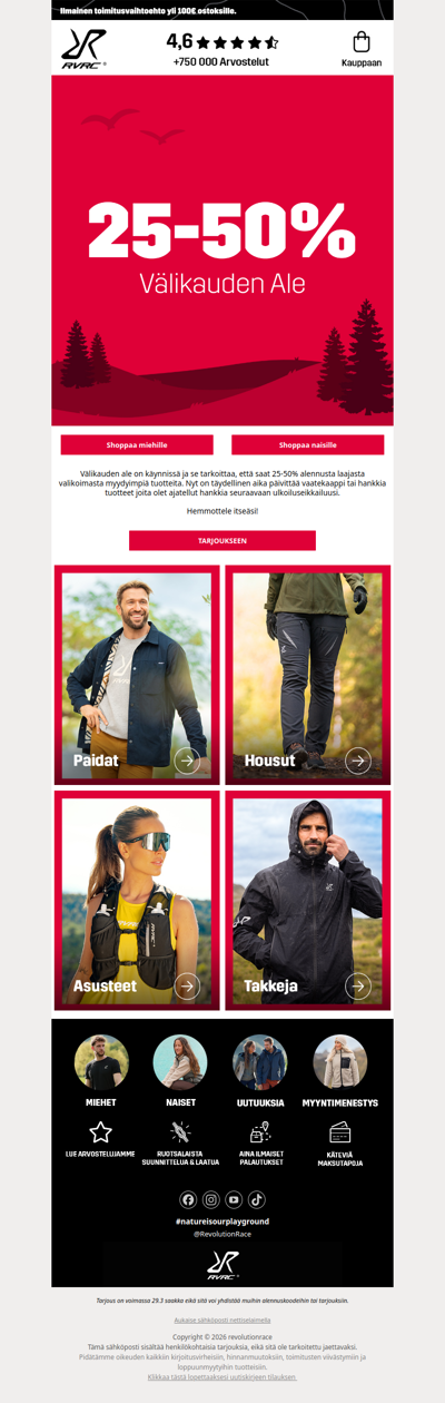 Välikauden ale on käynnissä: 25-50% 🎉