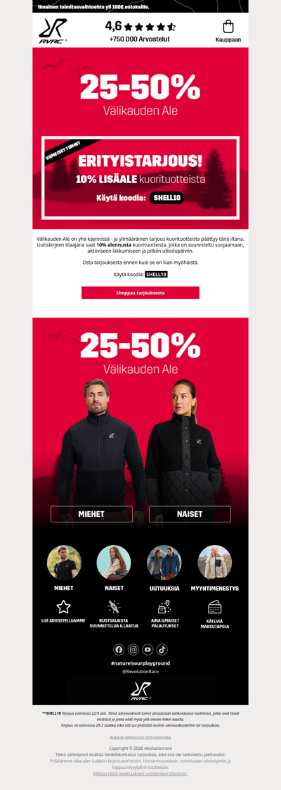 Päättyy tänä iltana: Jopa 50% ale + 10% LISÄALE kuorituotteista ⏰