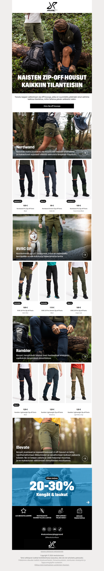 Naisten zip-off housut kaikkiin tilanteisiin👖