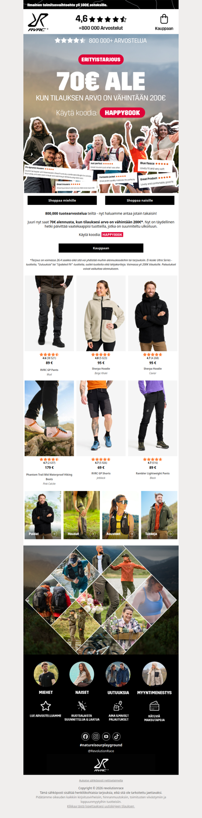 Juhli 800K arvostelua 70€ alennuksella 💥