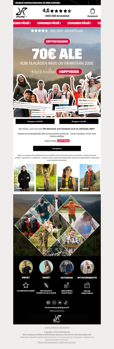 Viimeiset tunnit saada 70€ alennus🚨