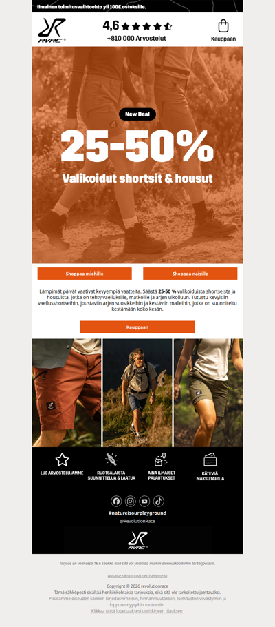 Shortsikausi on täällä 😎 25-50% ale.