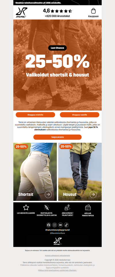 Viimeinen tilaisuus: Jopa 50 % ale valikoiduista shortseista ⏳