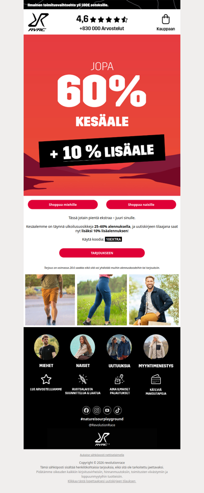10% lisäale juuri sinulle 🤩
