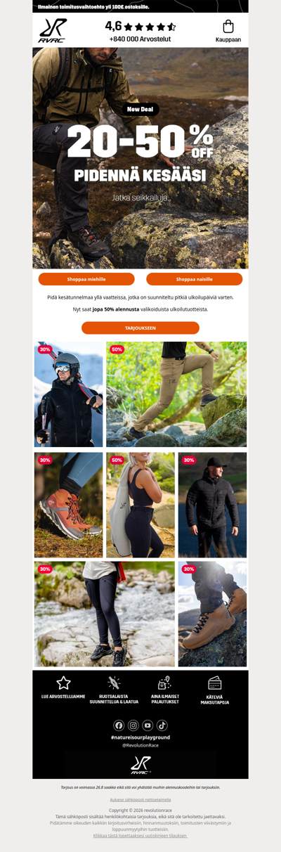 Jopa 50% alennus valikoiduista suosikeista 🎒