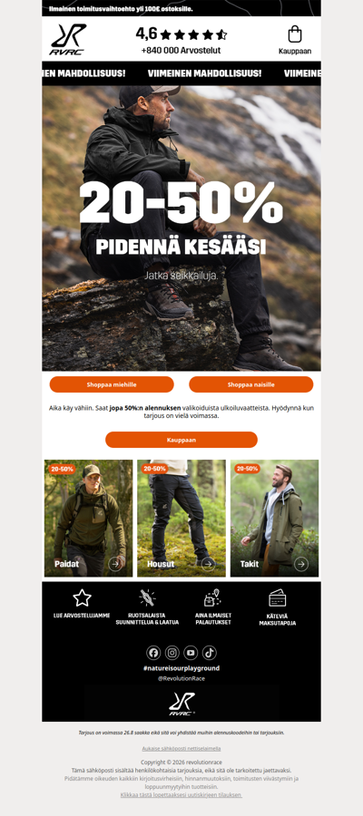 Viimeinen tilaisuus - jopa 50% ale ⚡