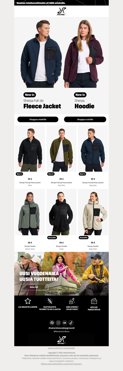 Uusi tuote!📢 Sherpa Full-Zip Fleece Jacket