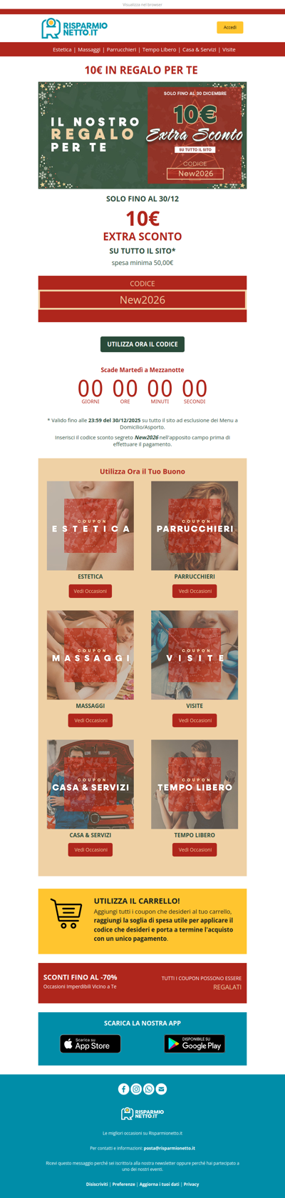 🎁 Extra Sconto 10€ da Usare Entro il 30 Dicembre