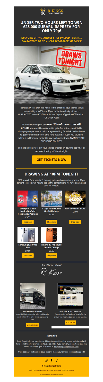 Win £23,000 For 79p @10pm! 🥳