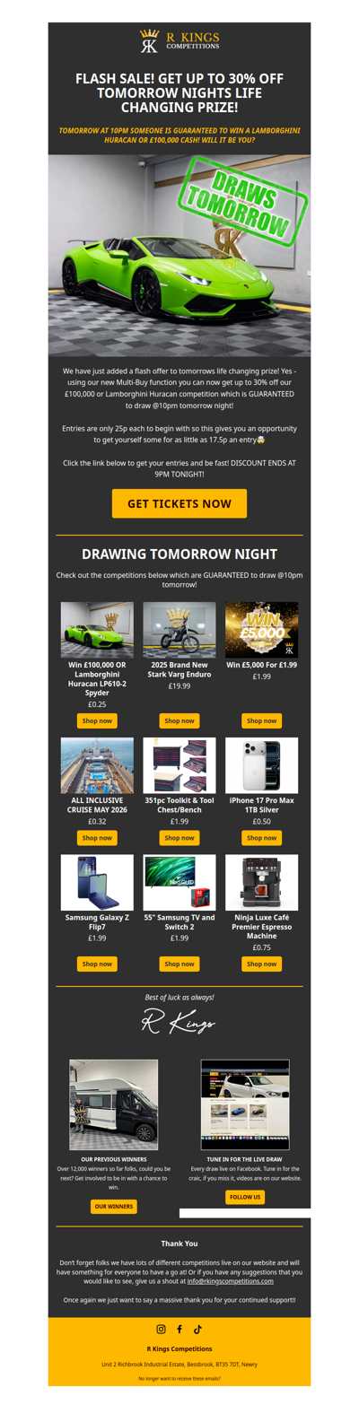 🚨 FLASH SALE - UP TO 30% OFF!