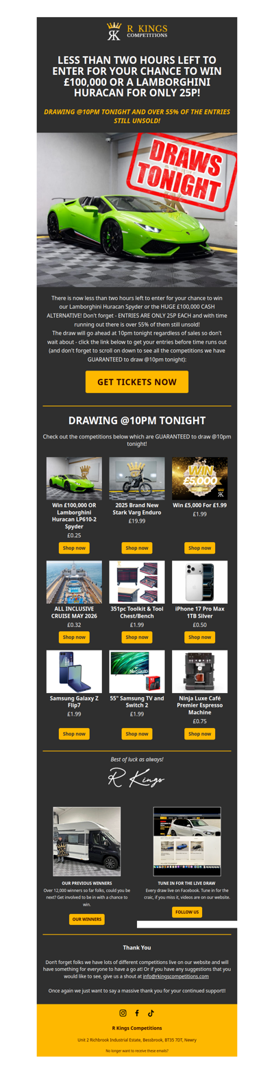 ⏳UNDER 2 HOURS LEFT TO ENTER!