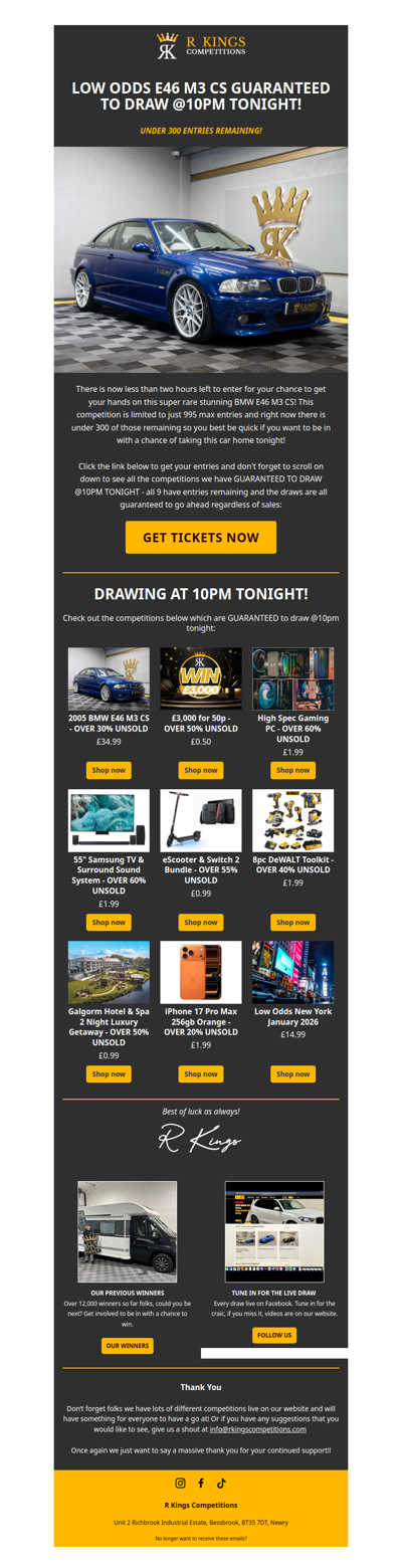 WIN A BMW E46 M3 CS TONIGHT AT 10PM!