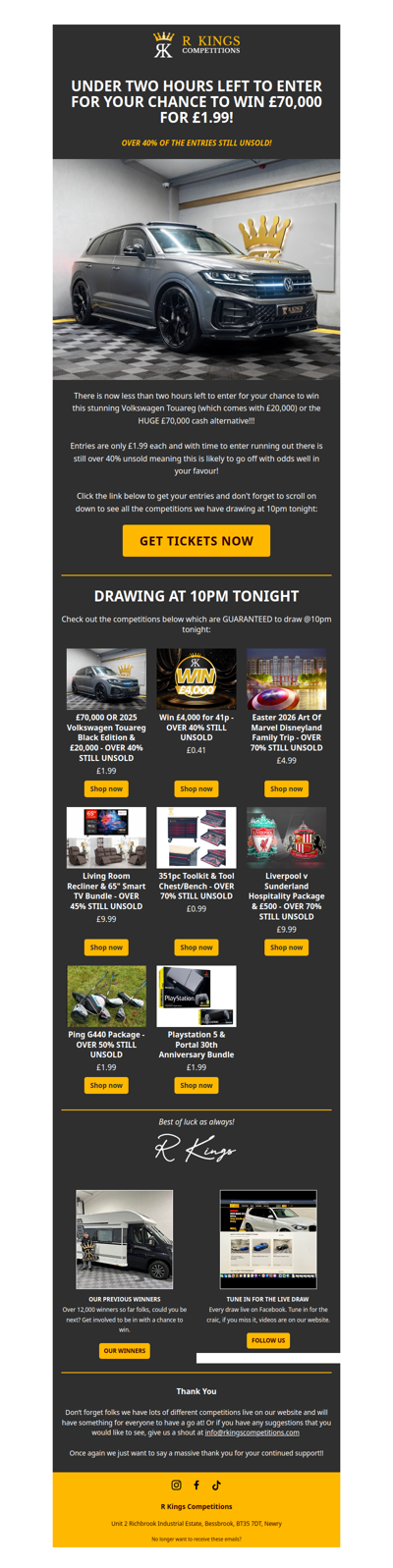 WIN £70,000 TONIGHT @ 10PM!