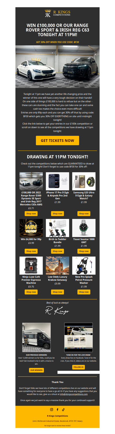 30% OFF EVERYTHING ON SITE!