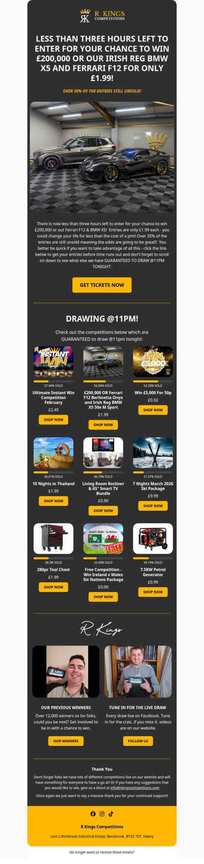 £200,000 UP FOR GRABS TONIGHT!!