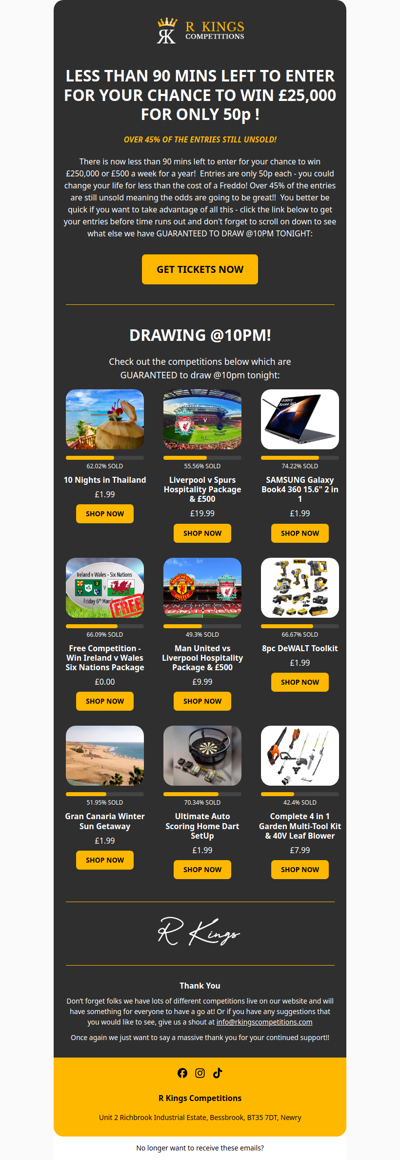 £25,000 FOR 50P UP FOR GRABS T!!