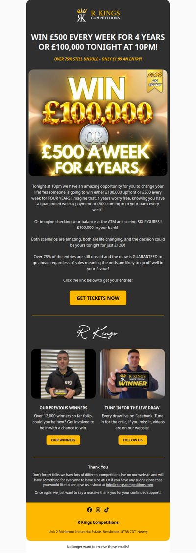 WIN £100,000 TONIGHT @10PM!