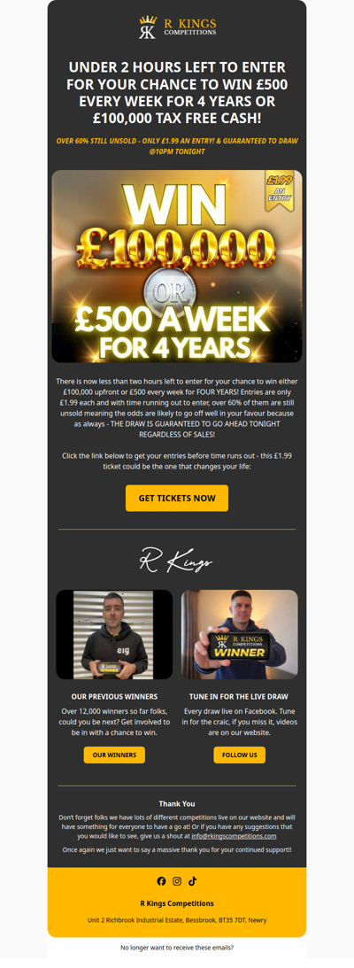 UNDER 2 HOURS LEFT TO ENTER!