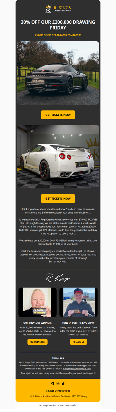 £200,000 FOR £1.99 DRAWING FRIDAY