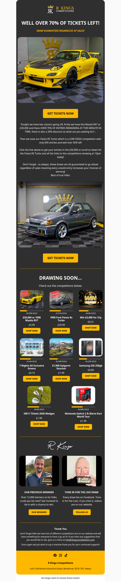 £30,000 up for grabs at 10pm