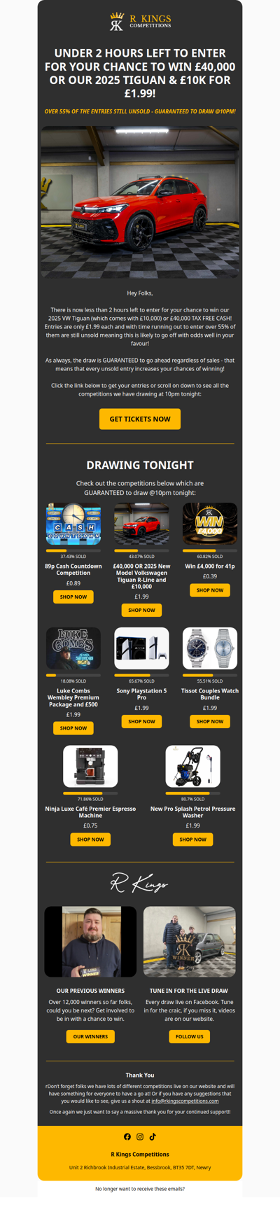 LESS THAN 2 HOURS LEFT TO ENTER!