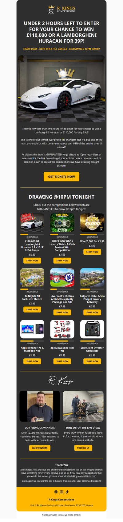 UNDER 2 HOURS LEFT TO ENTER!