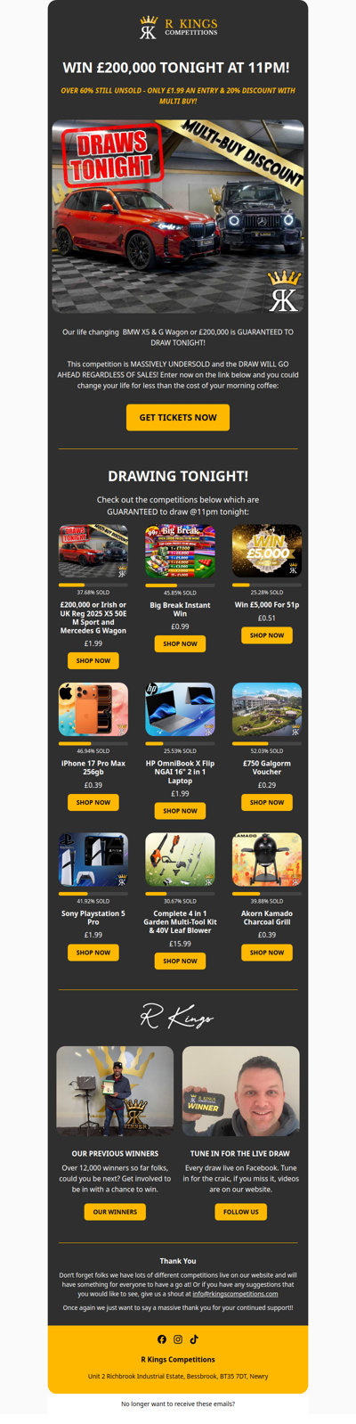 WIN £200,000 TONIGHT!