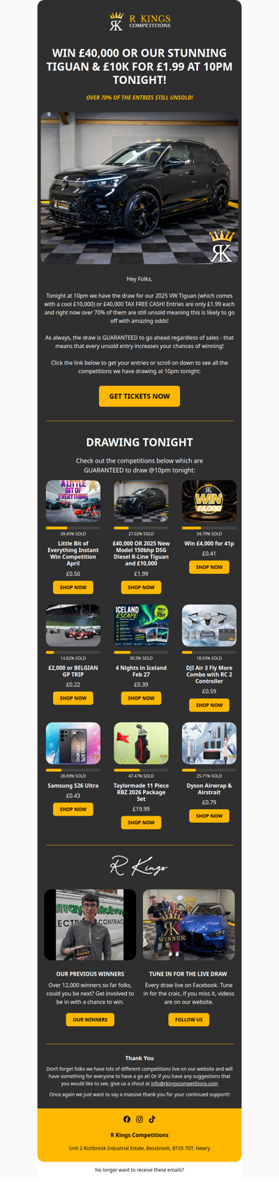 WIN £40,000 FOR £1.99 TONIGHT @10PM!