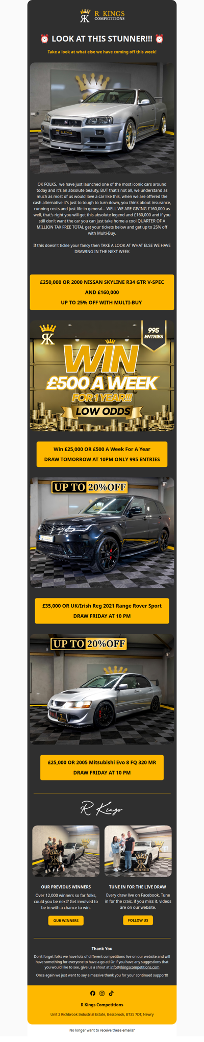 🚨 UP TO 25% OFF £250,000 LAUNCHED TODAY
