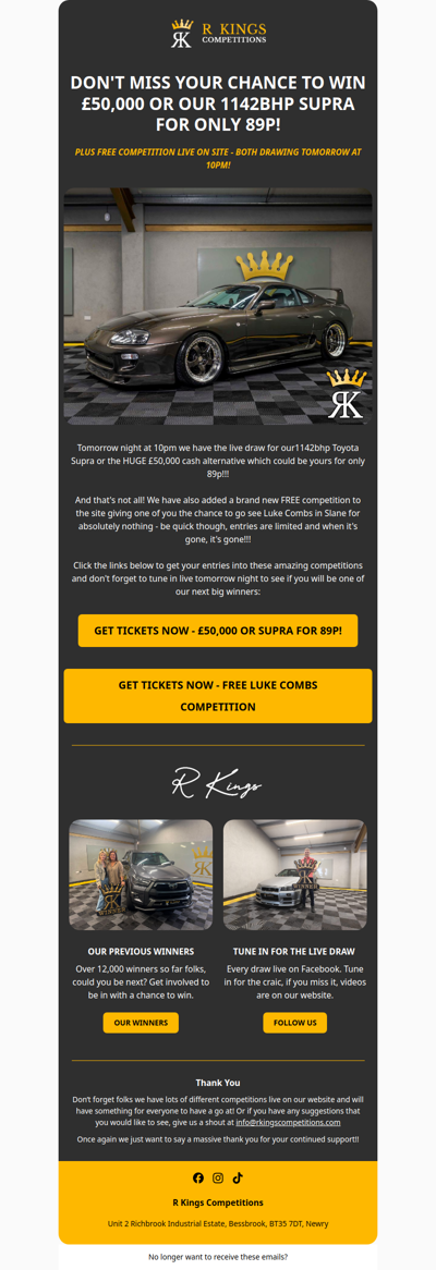 FREE COMP LIVE ON SITE!