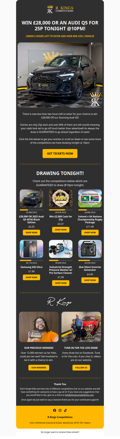 WIN £28,000 FOR 25P!